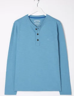 Men FatFace T-Shirts|Woodside Slub Henley