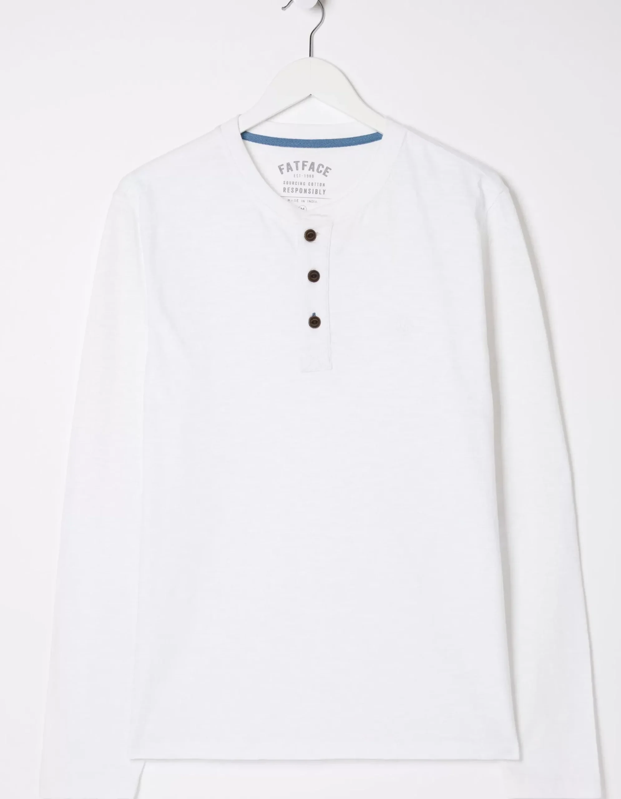 Men FatFace T-Shirts|Woodside Slub Henley