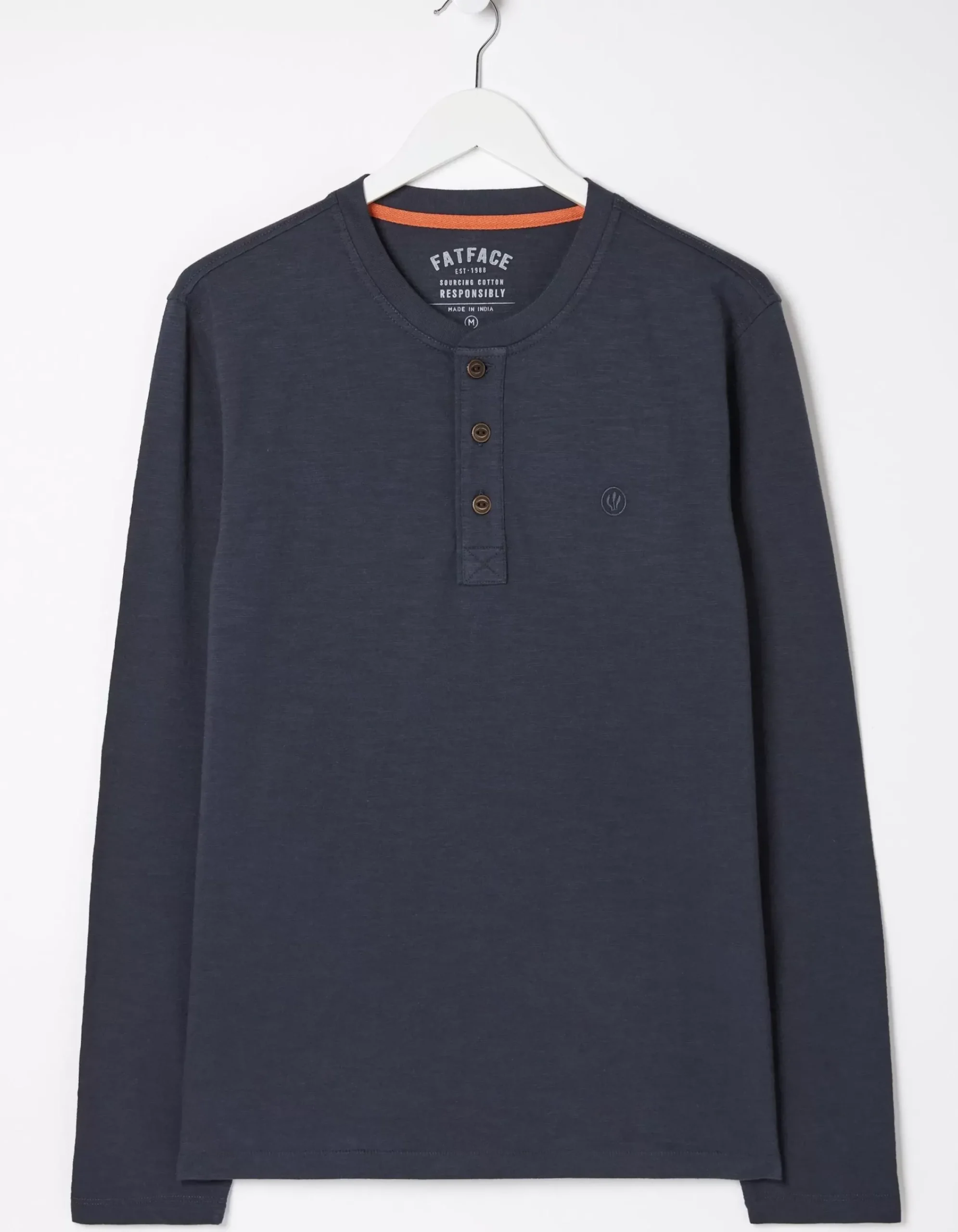 Men FatFace T-Shirts|Woodside Slub Henley