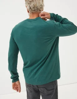 Men FatFace T-Shirts|Woodside Slub Henley