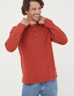 Men FatFace T-Shirts|Woodside Slub Henley