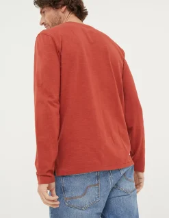 Men FatFace T-Shirts|Woodside Slub Henley