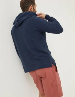 Men FatFace Sweatshirts & Hoodies|Woolacombe Button Hoodie