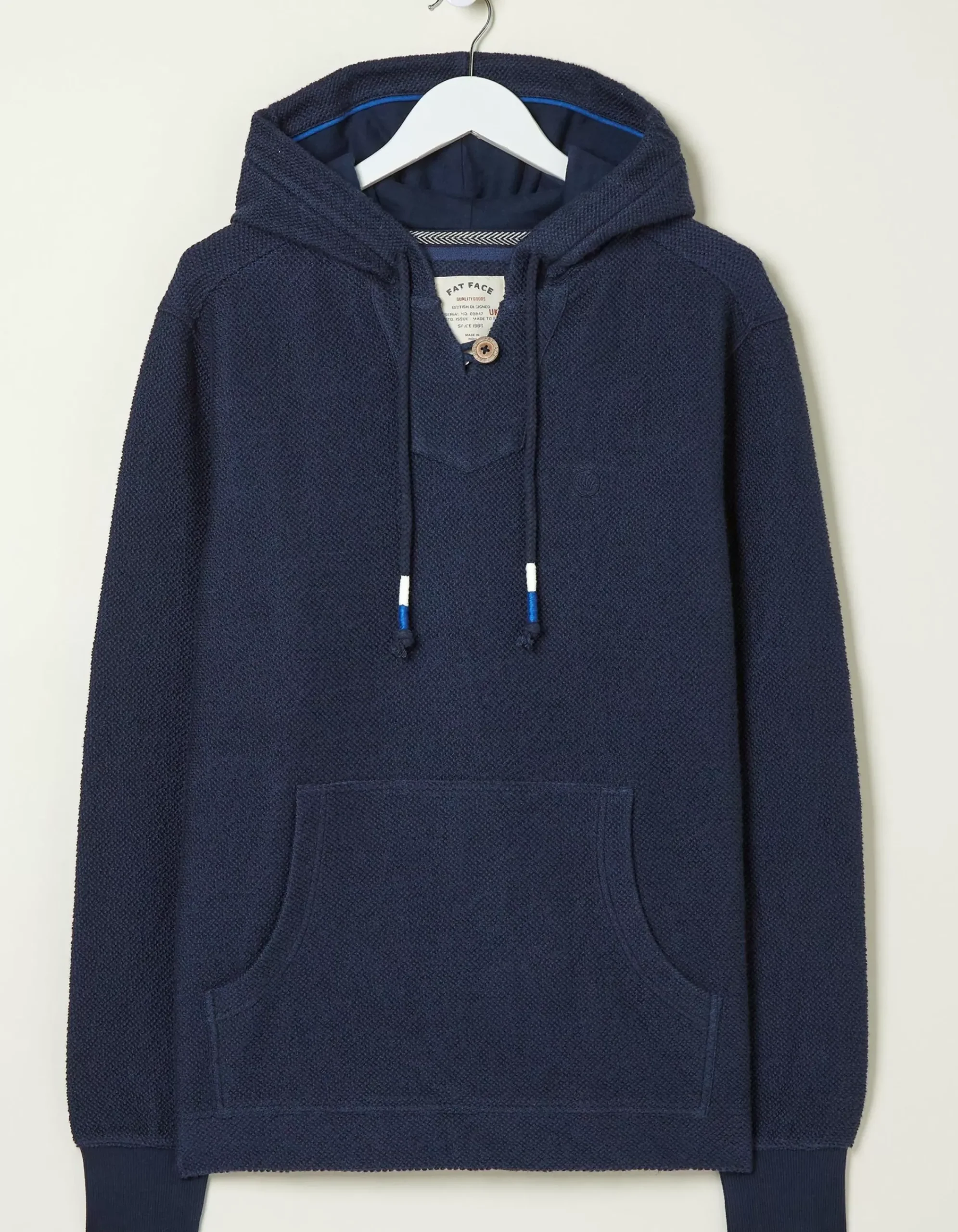 Men FatFace Sweatshirts & Hoodies|Woolacombe Button Hoodie