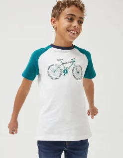 Boys FatFace View All|Word Bike Jersey T Shirt