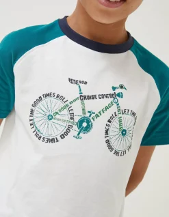 Boys FatFace View All|Word Bike Jersey T Shirt