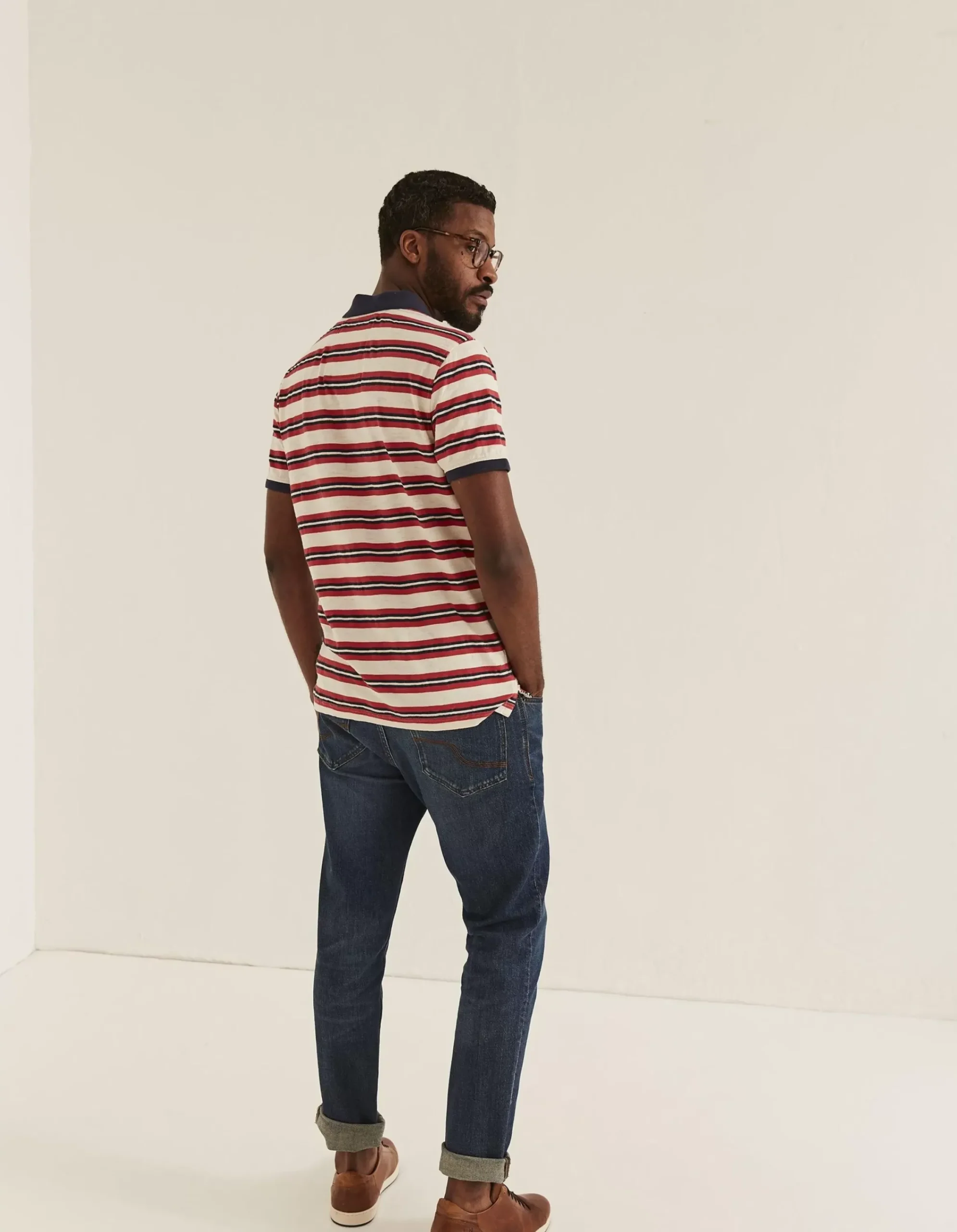 Men FatFace Polo Shirts|Worthing Stripe Polo
