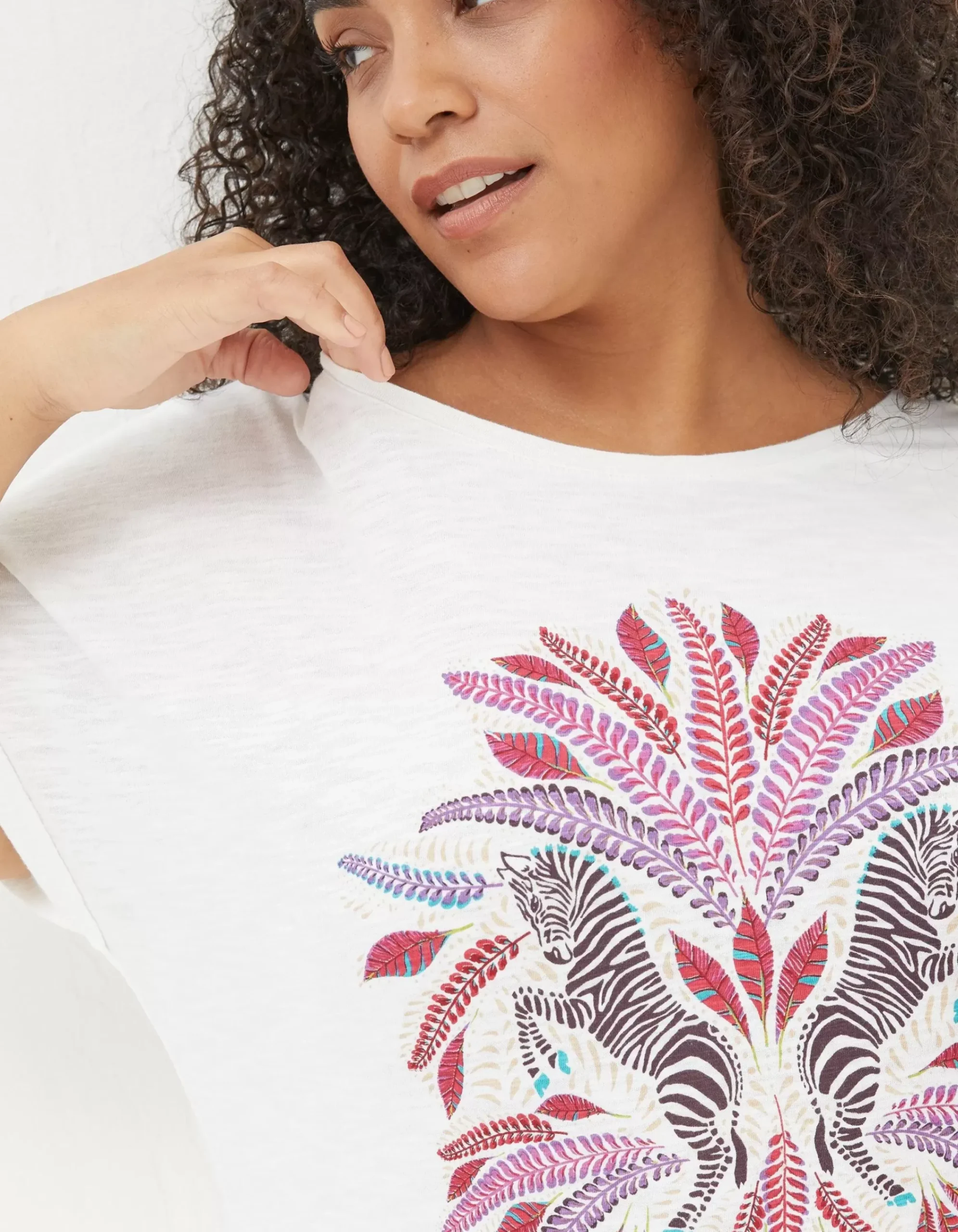 Women FatFace View All|Zebra Graphic T-Shirt