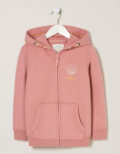Girls FatFace View All|Zip Thru Shell Yeah Hoodie